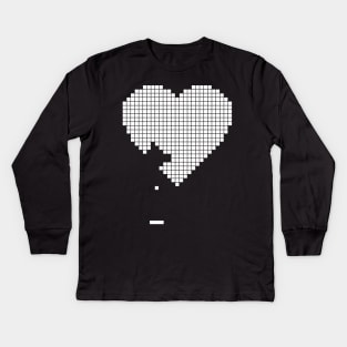 Pixel Heart - Retro Video Game Kids Long Sleeve T-Shirt